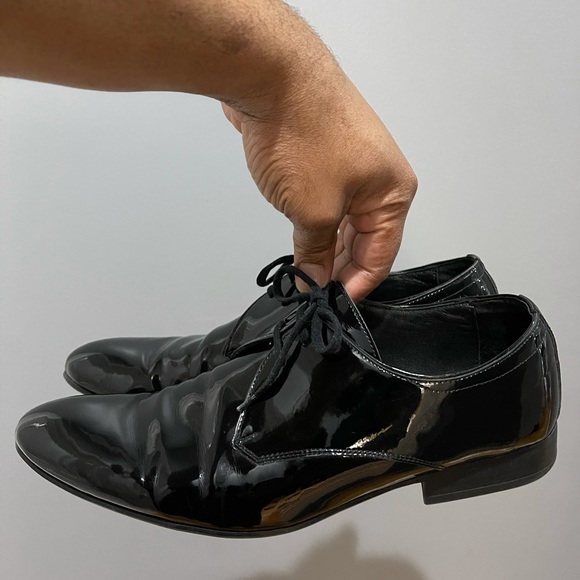 Glossy Patent Leather Zara Shoes Black Sz 9 (42) main image 10